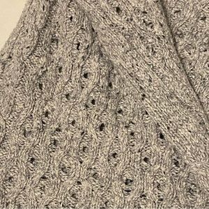 gray cable knit sweater